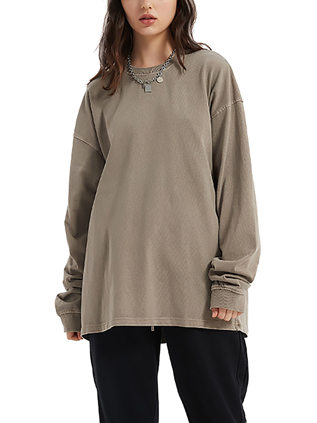 Enzyme Washed Long Sleeve T-Shirt – Custom Basics | Tapstitch-8